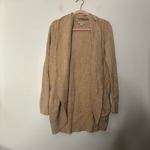 Barefoot dreams cozychiclite light brown cardigan M